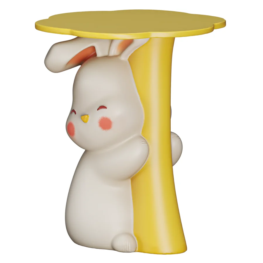Rabbit_Pedestal_Table_Kids_Room_Decor Image 3