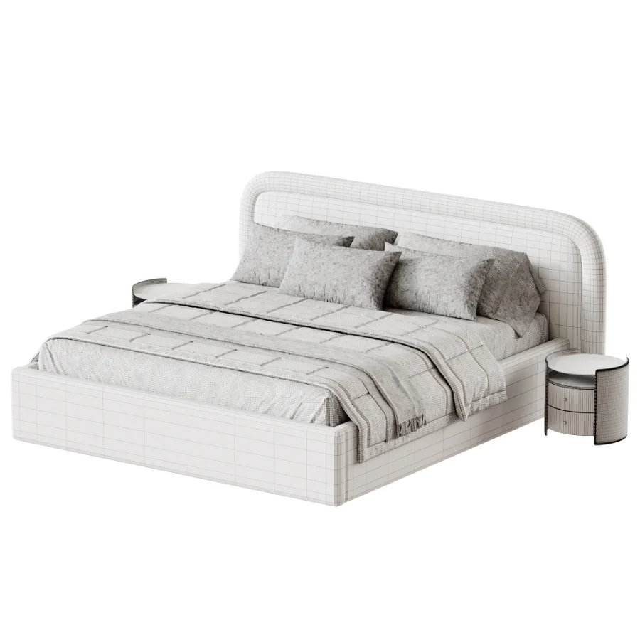 Rounded Panels Bed Image 4