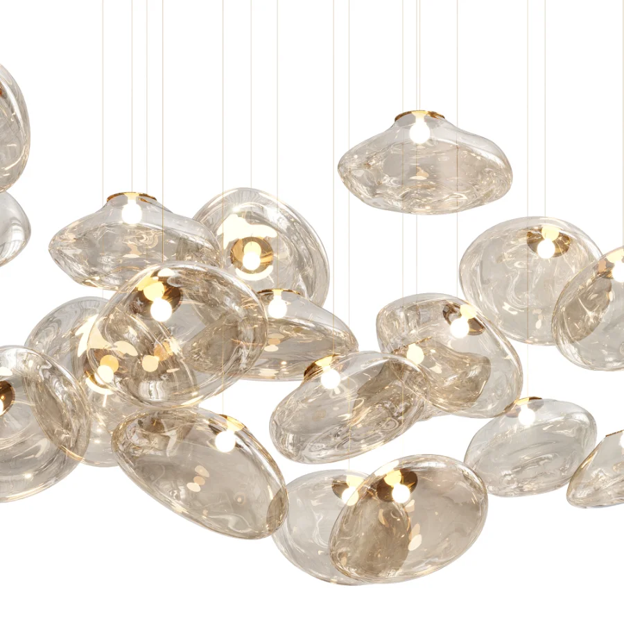 Random Glass Pendant Light By Pinlighting Image 1