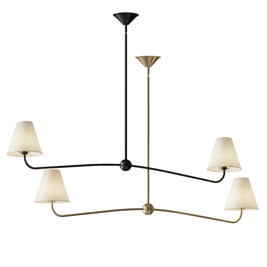 West Elm Simone Linear 2 Light Chandelier Image 1