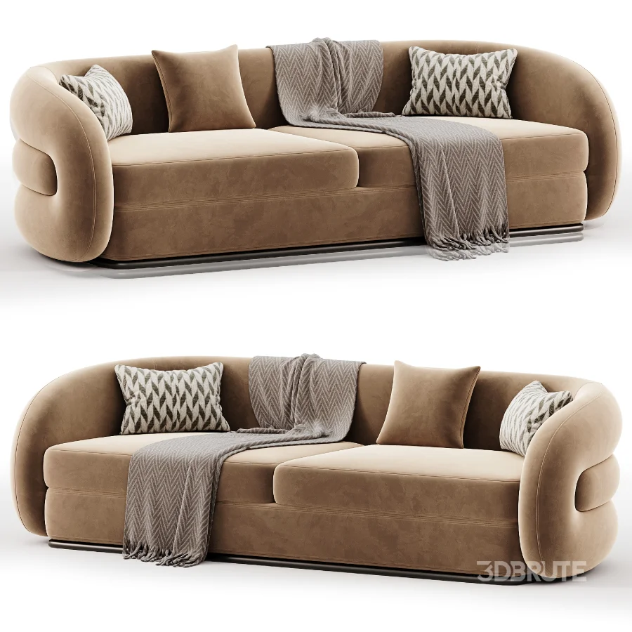 Verona Soffgrupp Beige Guld Sofa Image 2