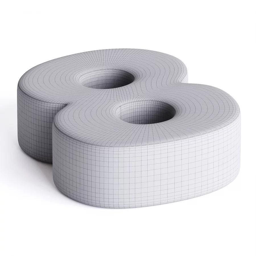 numbers 8 pouf Image 4
