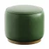 sinclair round leather ottoman - Thumbnail 2