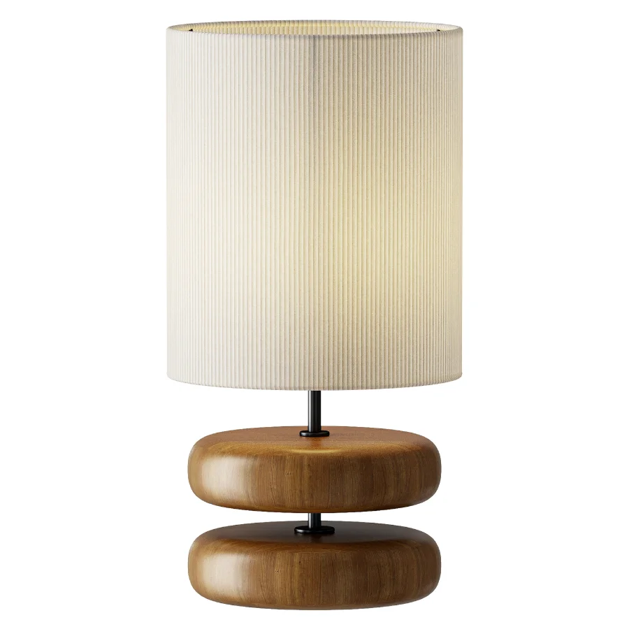Docos Wooden Modern Bedroom Table Lamp Image 1