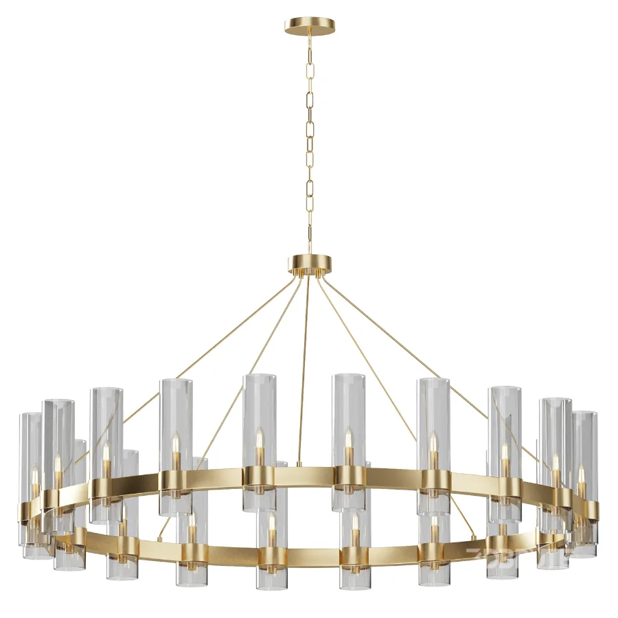 Dhreej 20 Light Wagon Wheel Chandelier Image 1