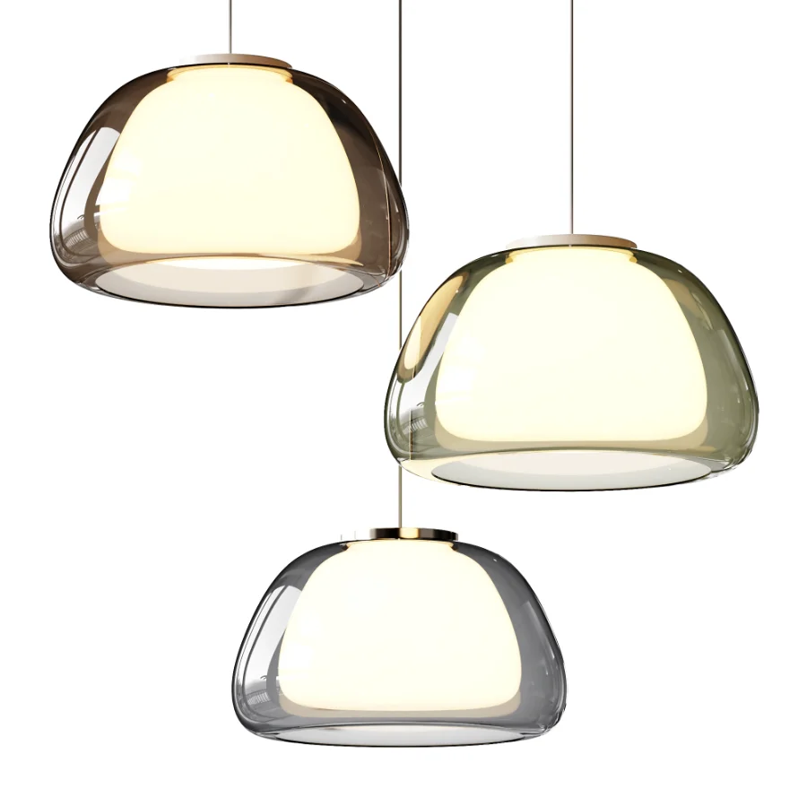 Modern Milk Glass Jelly Pendant Light Image 2
