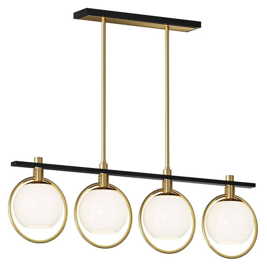 Carlyn Brass Black Island Chandelier Possini Euro Image 2