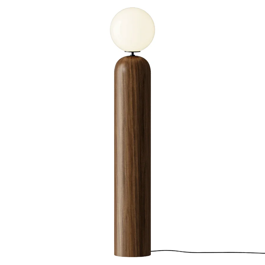 CB2 Ori Globe Floor Lamp with Black Wood Base Image 3