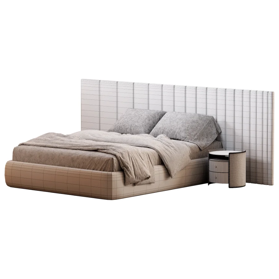 Tesoro bed with wide headboard Image 4