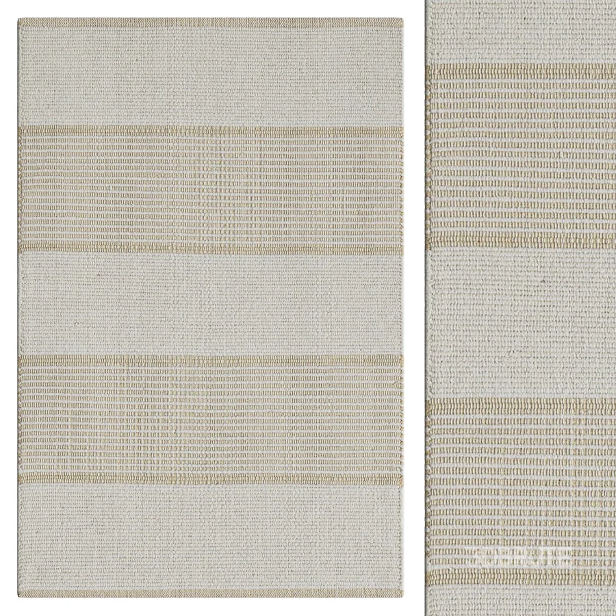 La Mirada Wheat Handwoven Cotton Rug Image 1