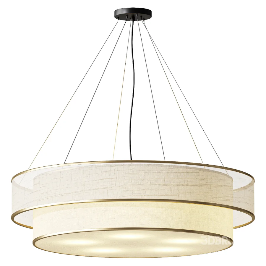 Luminaire Lucciano Circular Fabric Chandelier D60 Image 1