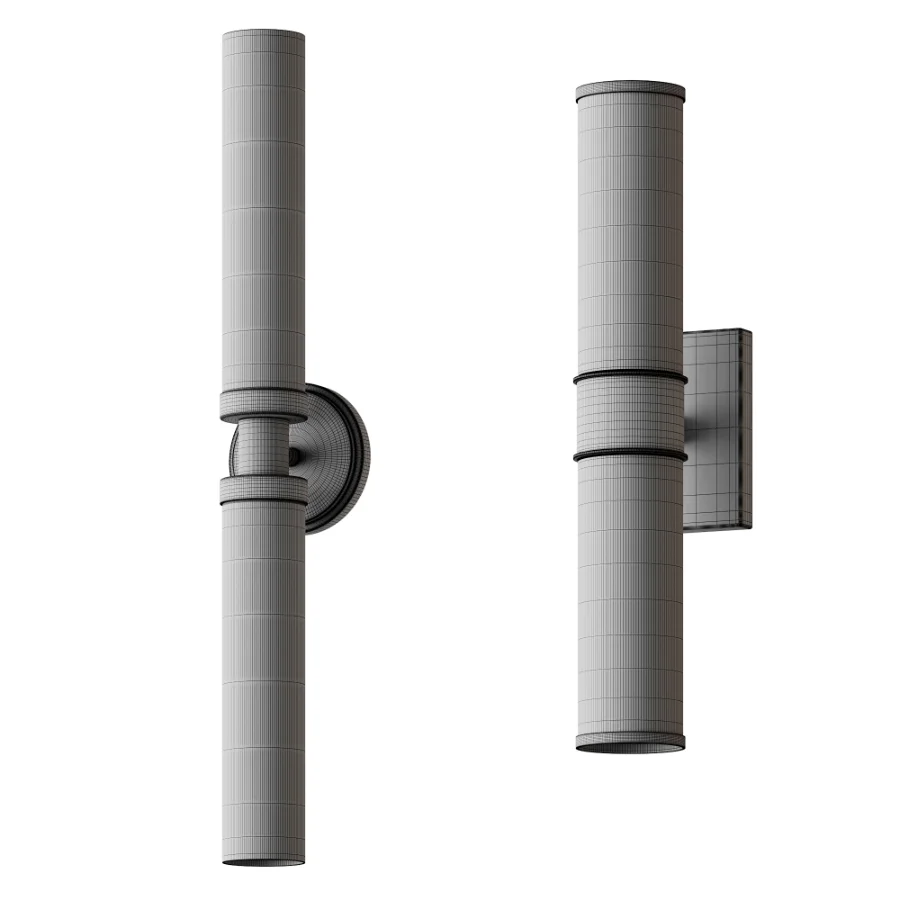 Simple Glass Cylinder Sconce And Daphne Vanity Light Image 11