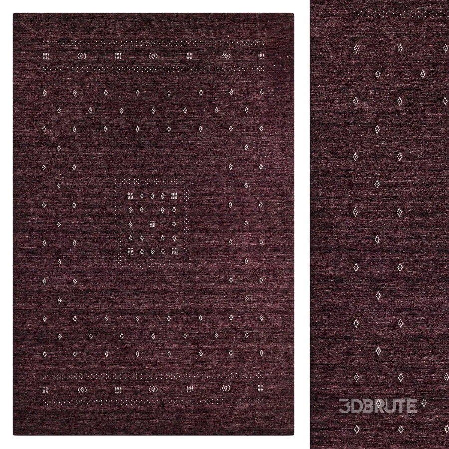 Simi Geometric Area Rug in Purple Image 1