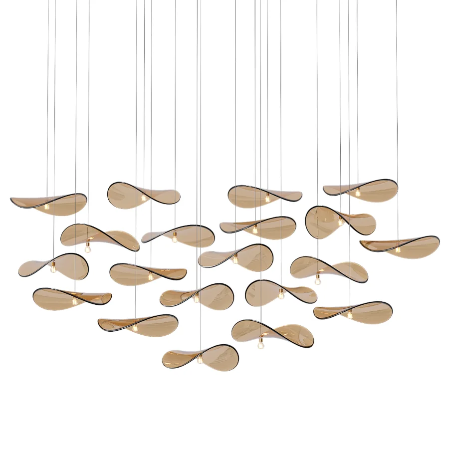 Wave Floating Leaf Chandelier Image 2
