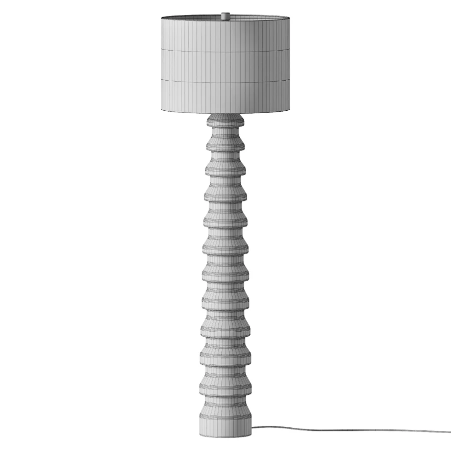 CB2 Sequence White Plaster Floor Lamp Image 2