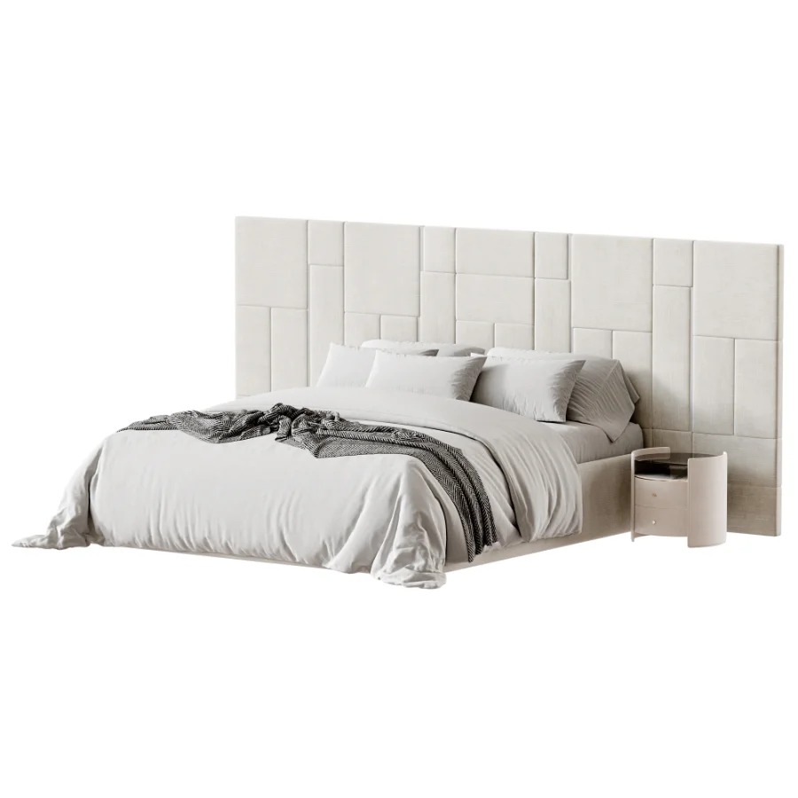 Riconta bed with a wide headboard Image 4