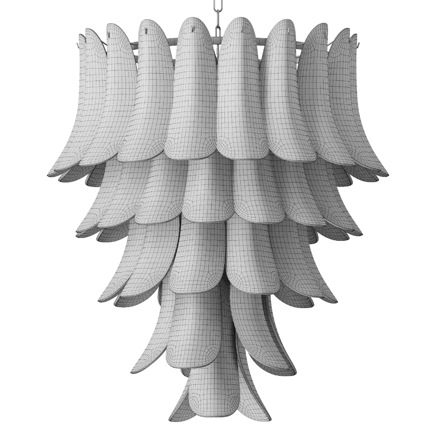 Murano Glass Leaf Chandelier Image 4