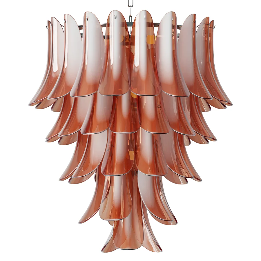 Murano Glass Leaf Chandelier Image 2