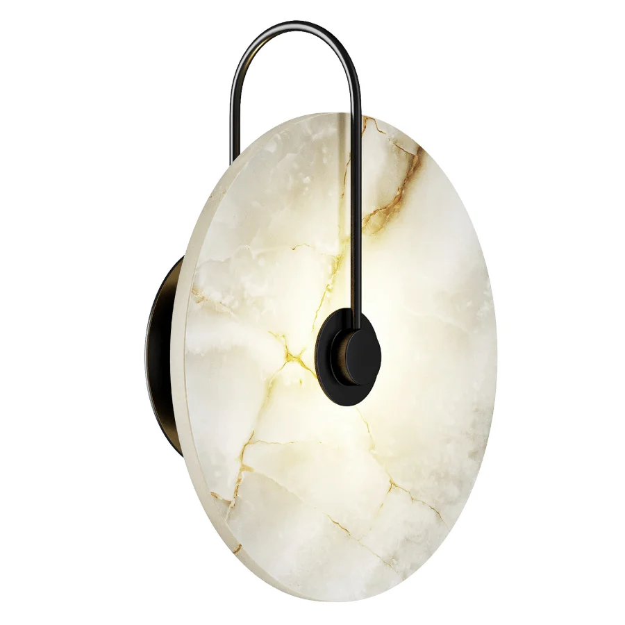 Marble Lampshade LED Wall Lamp Image 1