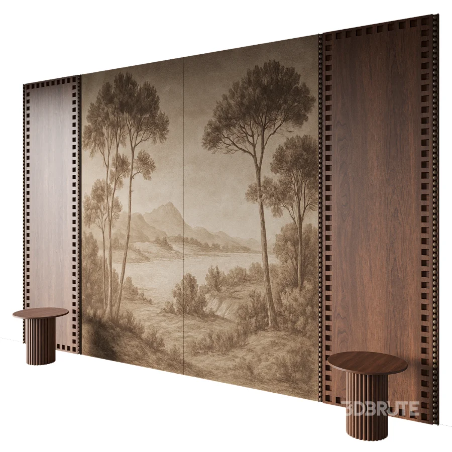 Vintage Landscape Decorative Wall Panel Image 2
