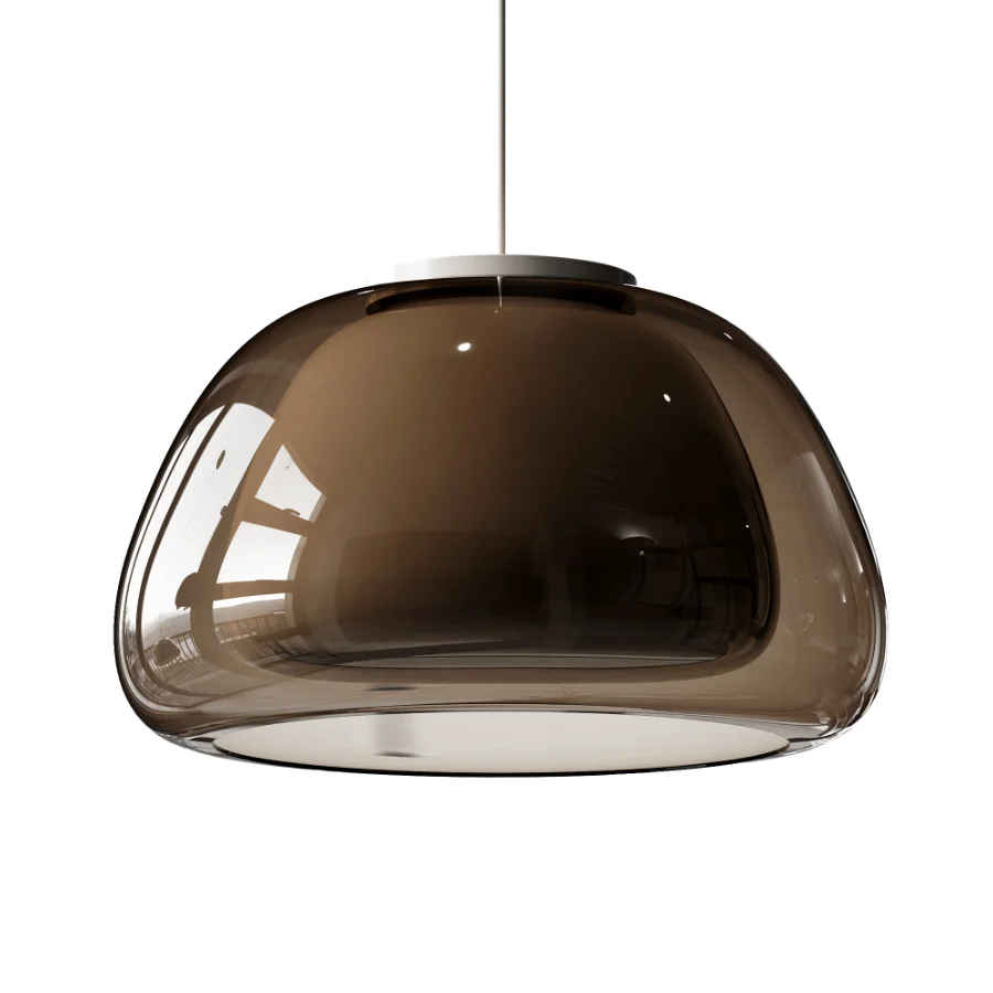 Modern Milk Glass Jelly Pendant Light Image 3