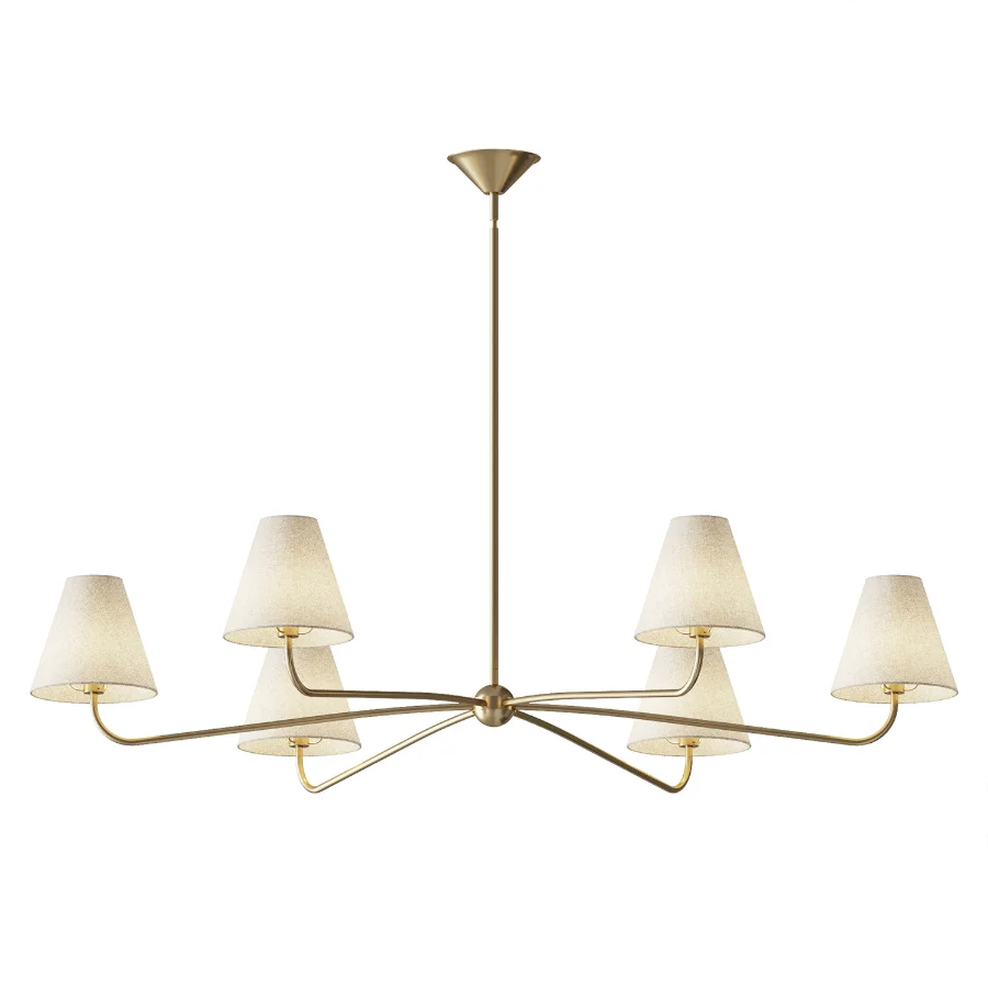 West Elm Simone 6 Light Chandelier Image 3