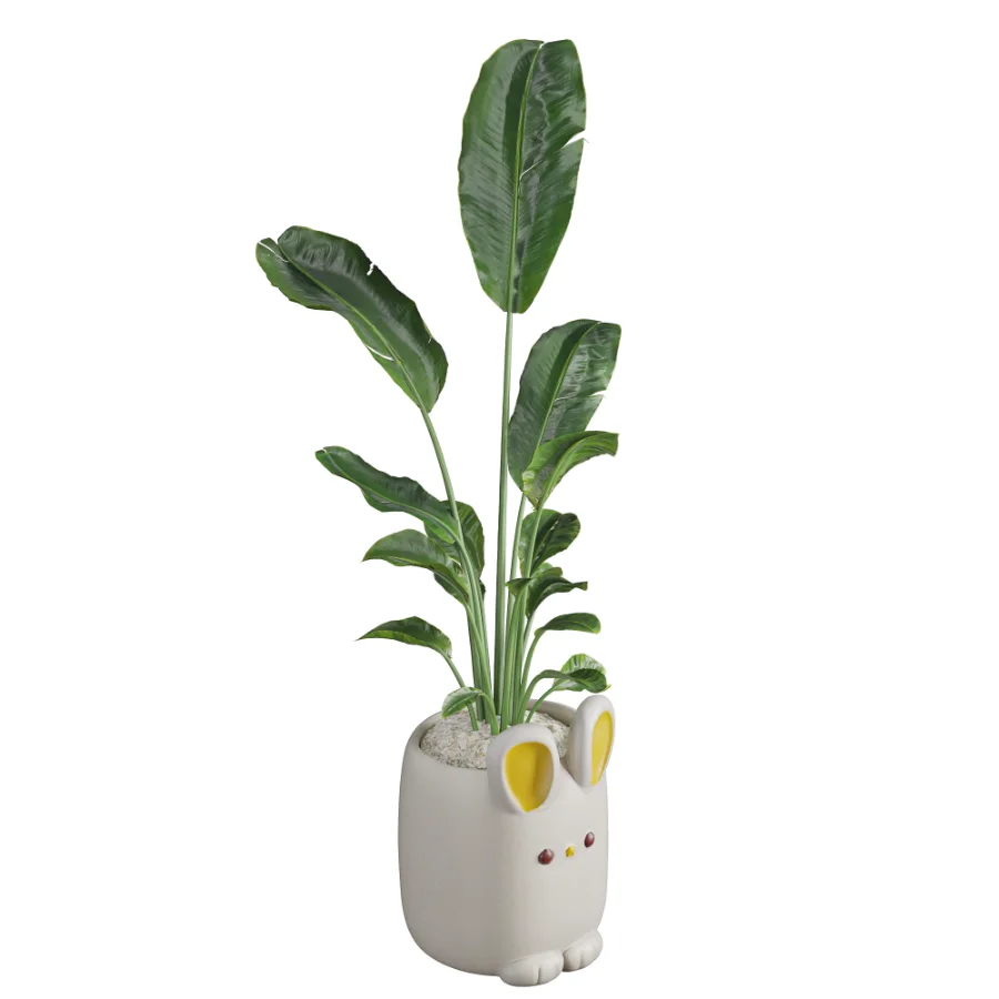 Bird_Paradise_Banana_Whismsical_Bunny_Rabbit Image 1