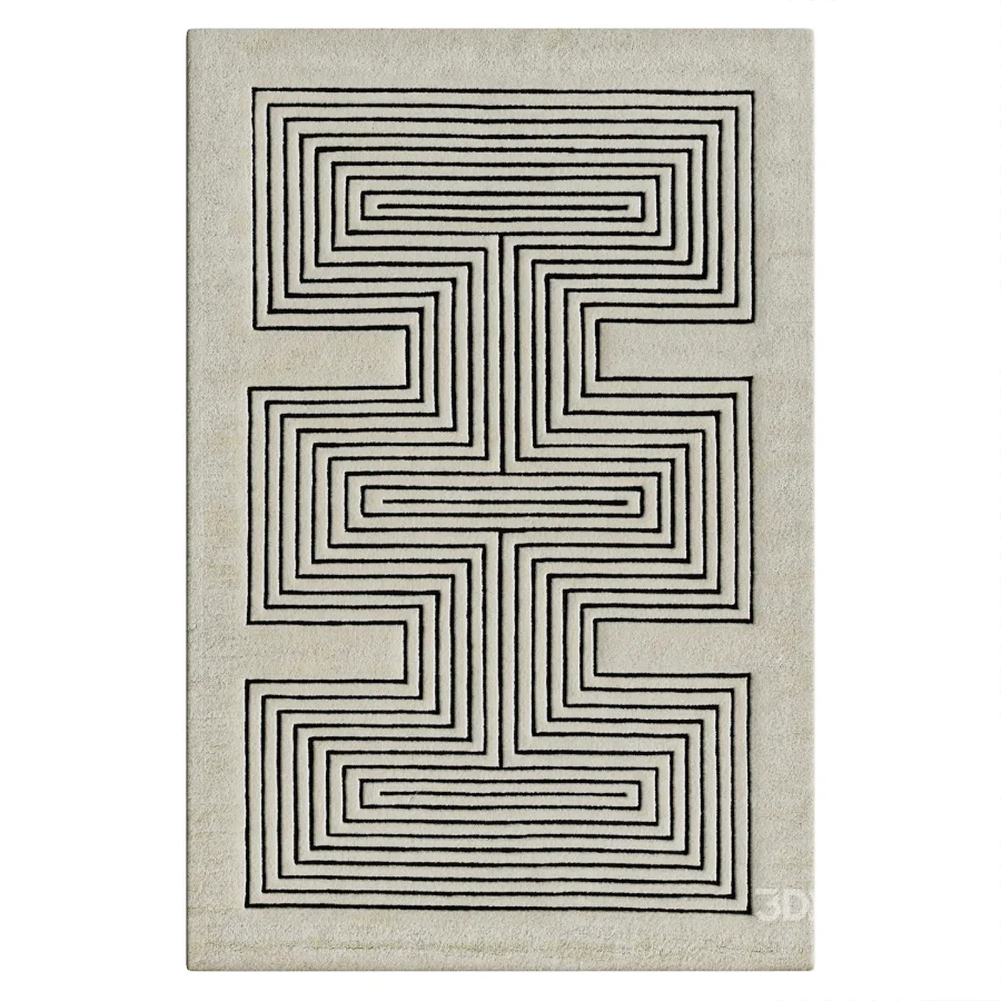 Orlie Hand Tufted Wool Geometric Area Rug Image 2