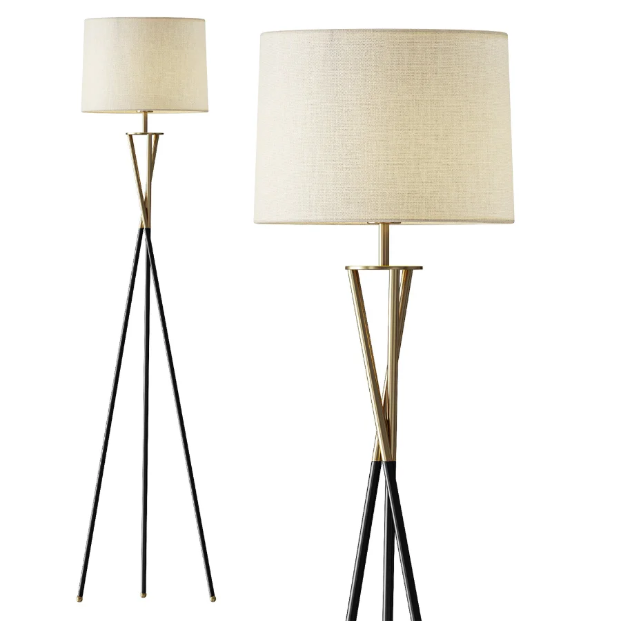 Contemporary Nordic Tripod Floor Lamp NineLighting Image 1