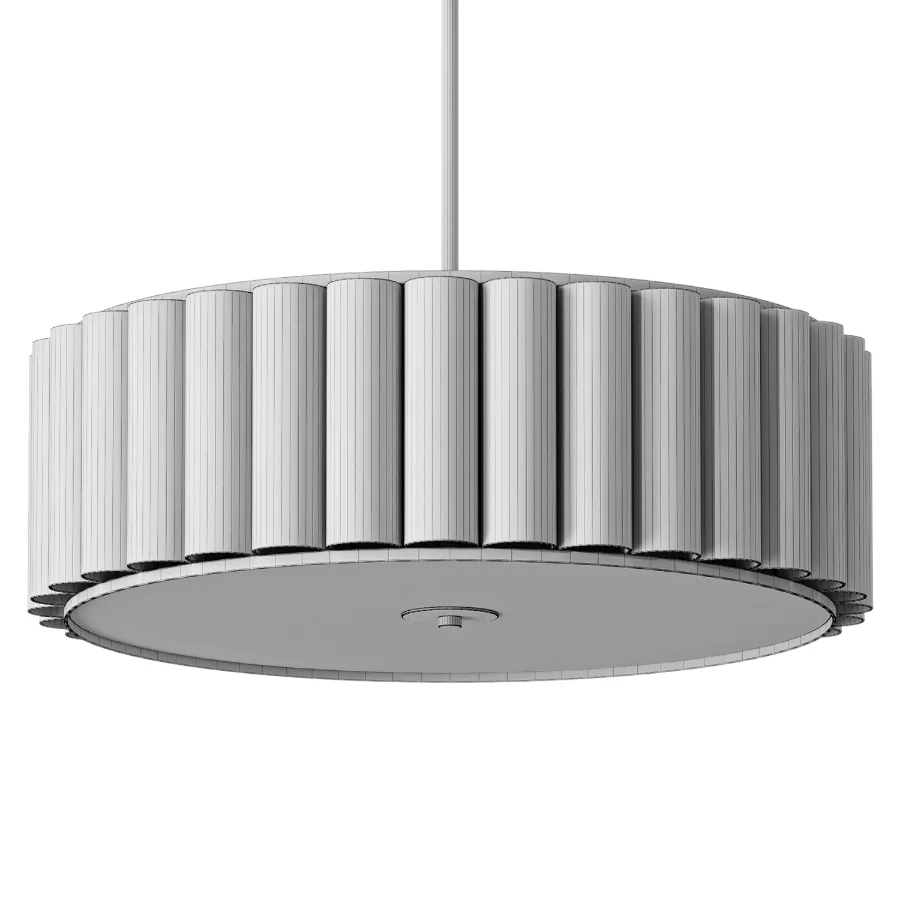 Pleated Drum Shaded Chandelier Image 3