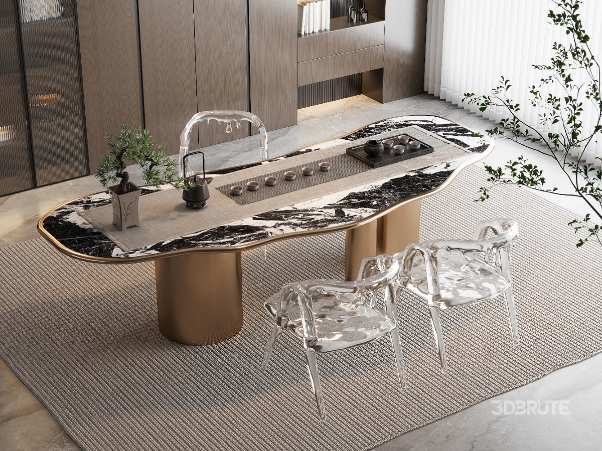 Modern table and chair Image 1