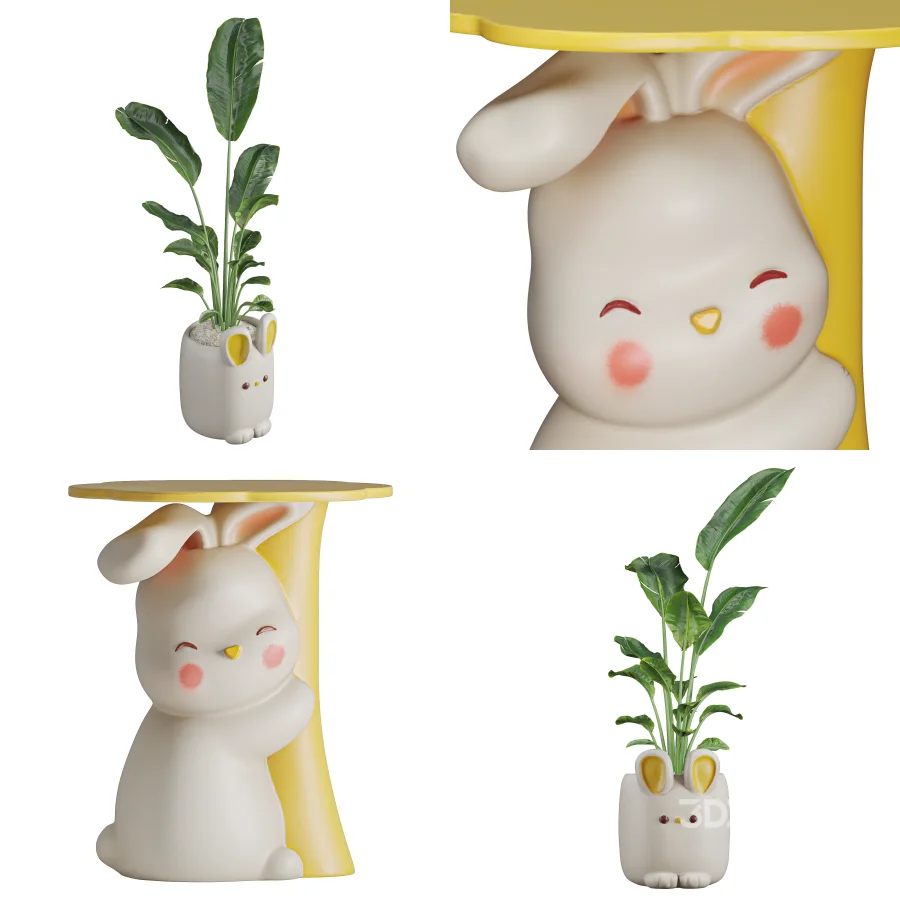 Rabbit_Pedestal_Table_Kids_Room_Decor Image 4