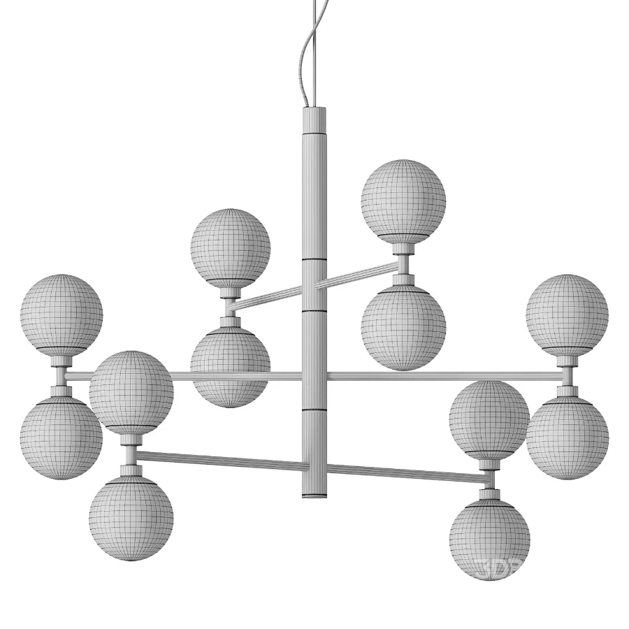 Grover Large Pendant with Opal Glass Balls Image 3