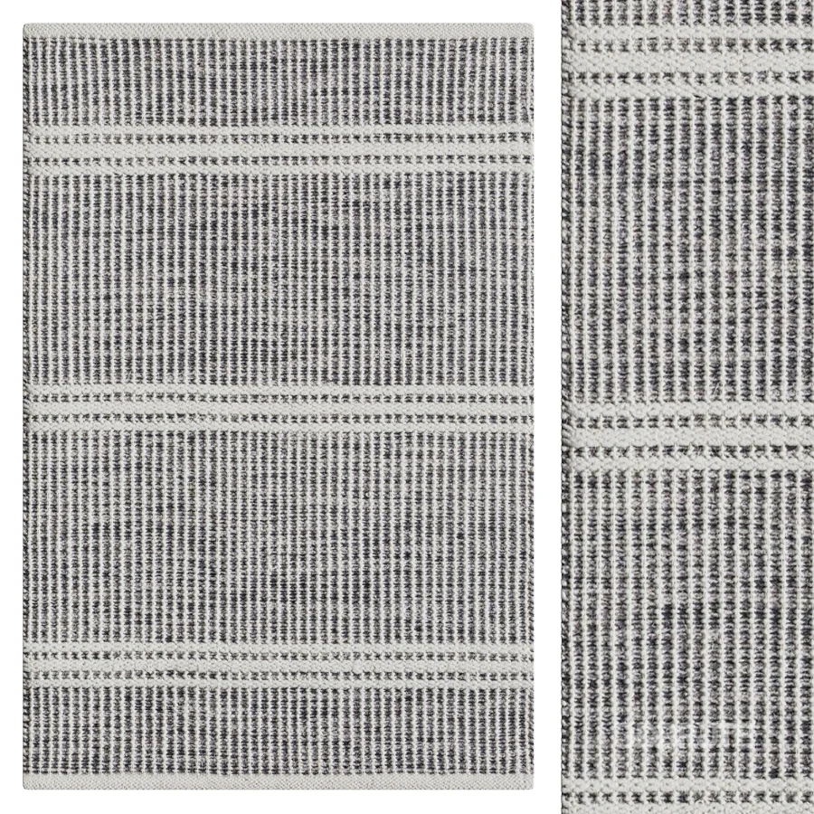 Malta Grey Handwoven Wool Rug Image 1