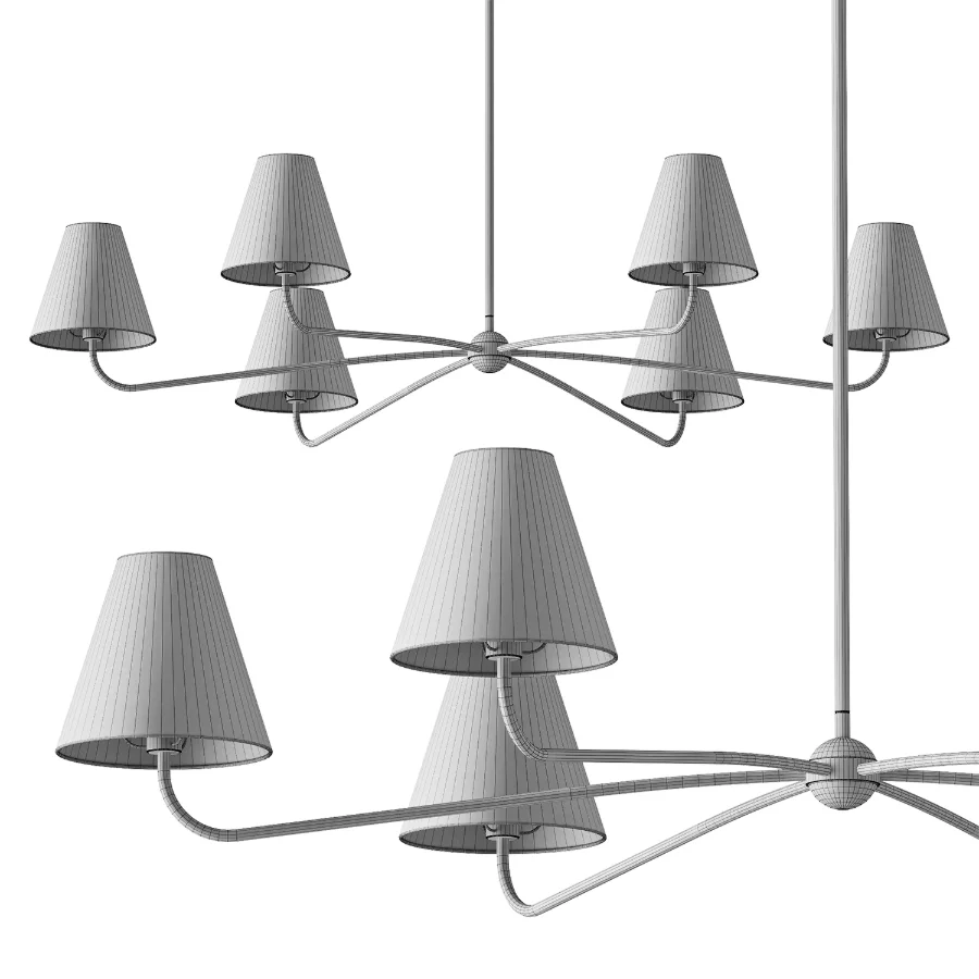West Elm Simone 6 Light Chandelier Image 4