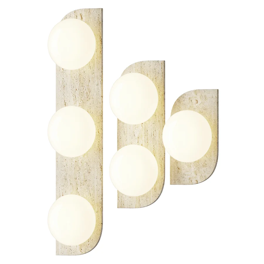 Docos Neptune Travertine Wall Lamp Image 1
