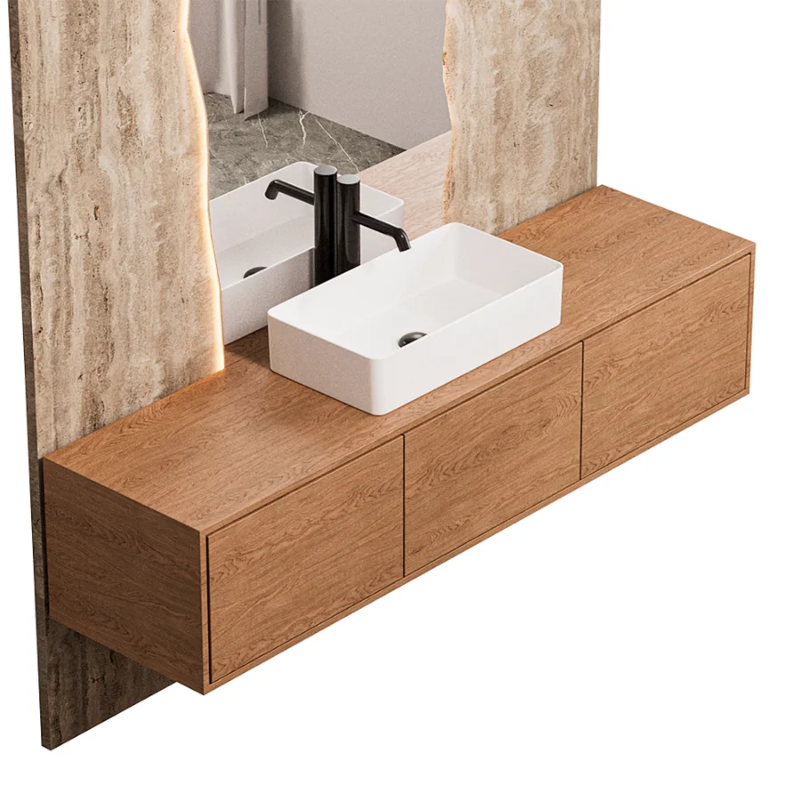 Travertine Bathroom Furniture Set 07 Image 3