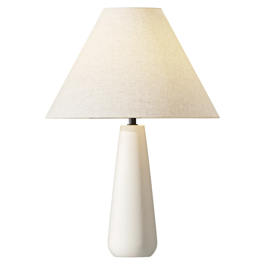 Polar White Cement Table Lamp Image 1