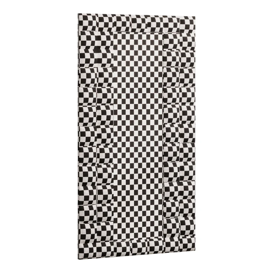 Modern Fabric Upholstered Full Length Floor Mirror 14 Image 8