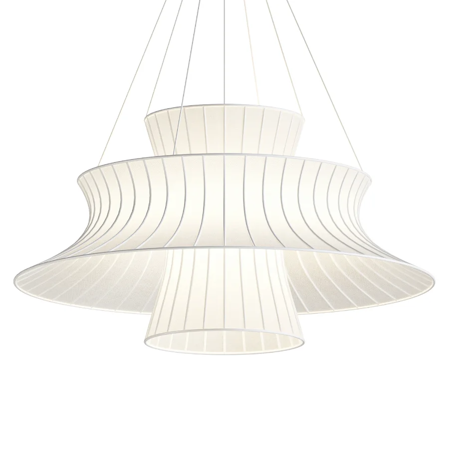 Modern Nordic Minimalism Fabric Handmade Chandelier Image 2