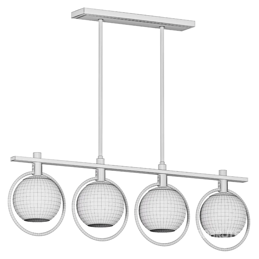 Carlyn Brass Black Island Chandelier Possini Euro Image 3