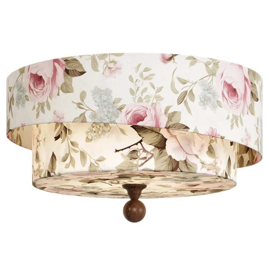 Layered Fabric Ceiling Light Image 3