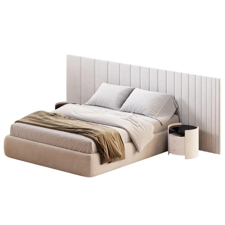 Tesoro bed with wide headboard Image 5