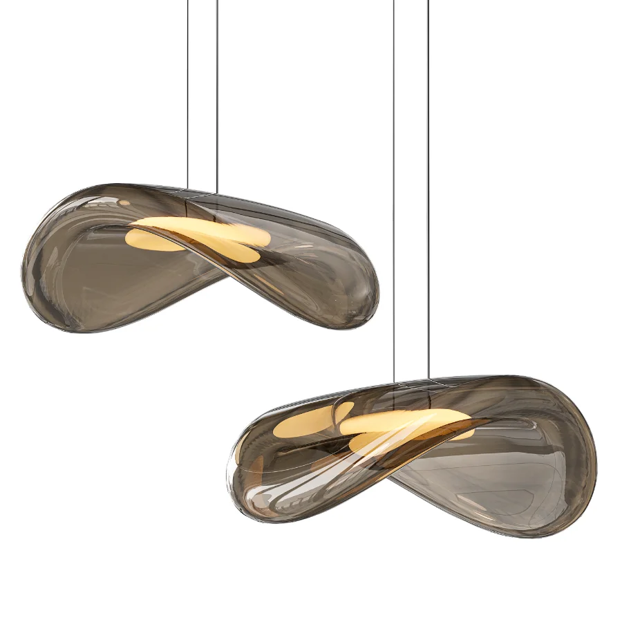 Organic Glass Pendant Light Image 3