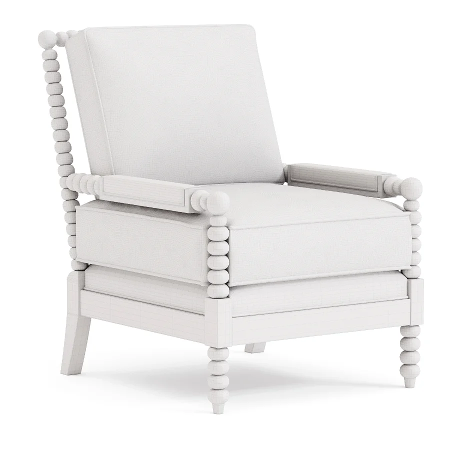 Drew Reversible Leather Spindle Chair Image 1