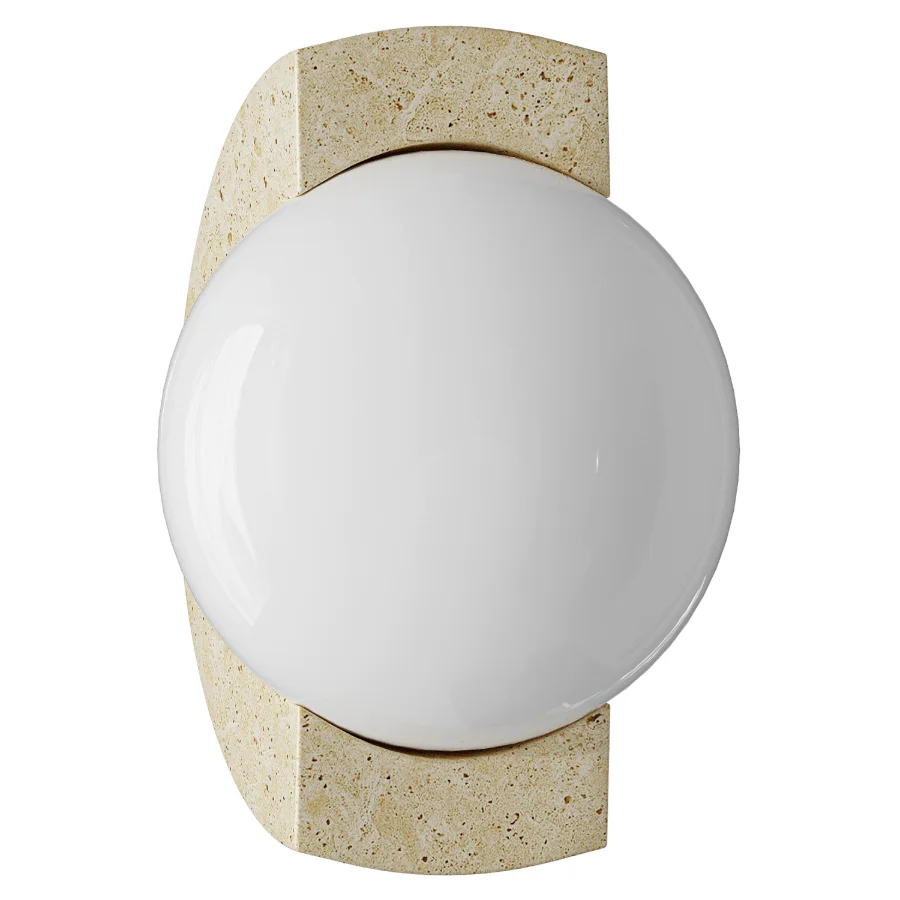 Neptune Travertine Wall Sconce Image 3