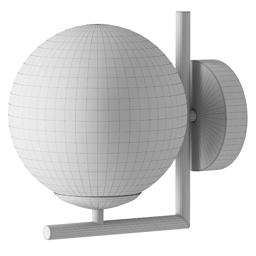 Indoor Ball LED Wall Light Gold Glass Image 4