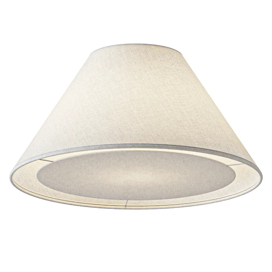 White Tapered Linen Kids Flush Mount Ceiling Light Fixture Image 2