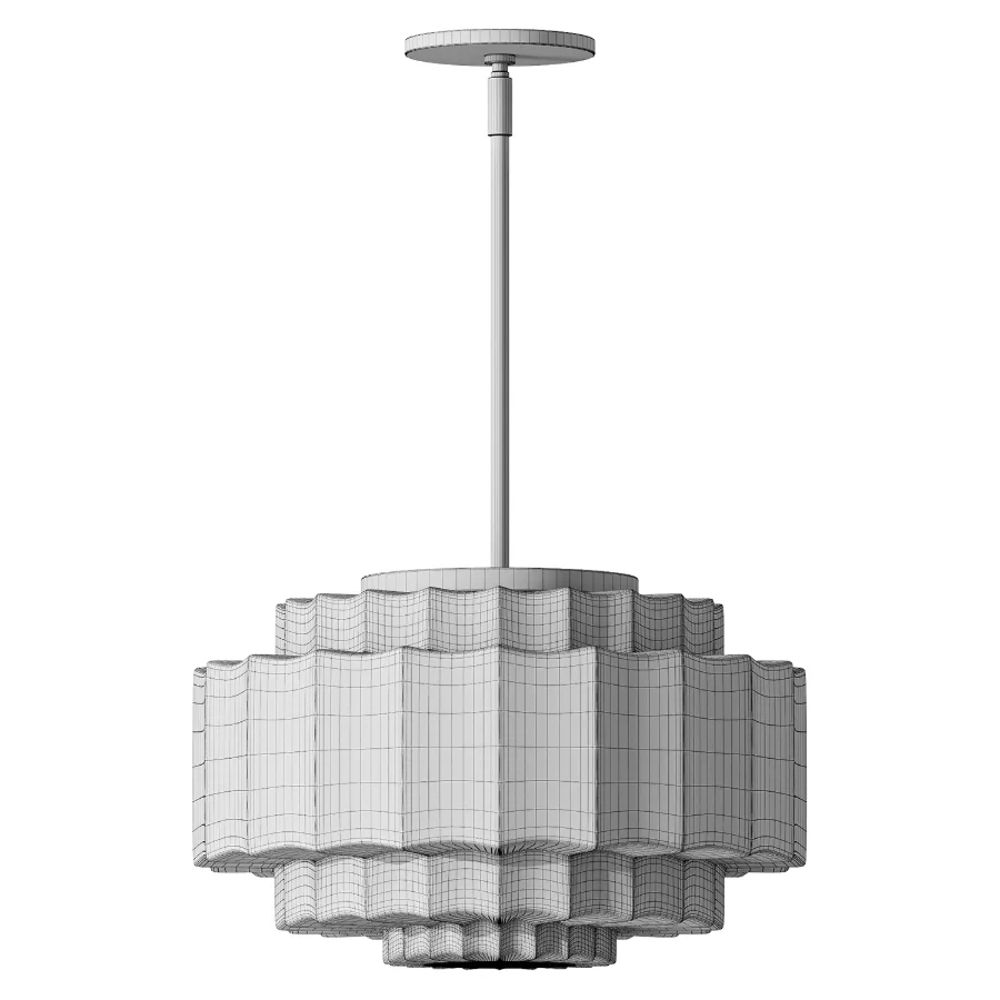 Antique Brass Tiered Opal White Glass Pendant Light Image 3