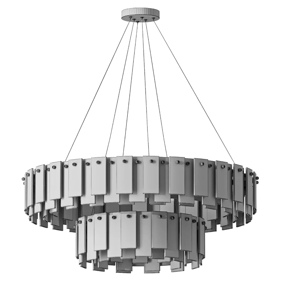 Double Round Alabaster Chandelier Image 3